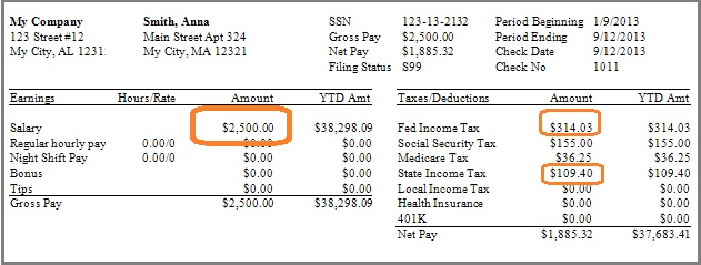 How To Create A Paycheck For A Salaried Employee Paid 9 Months A Year