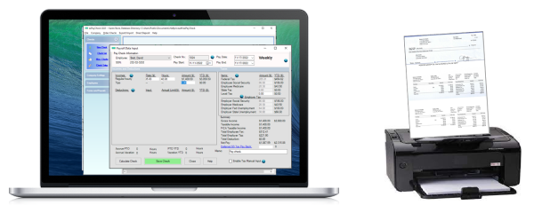 print paychecks on blank stock with a laser printer