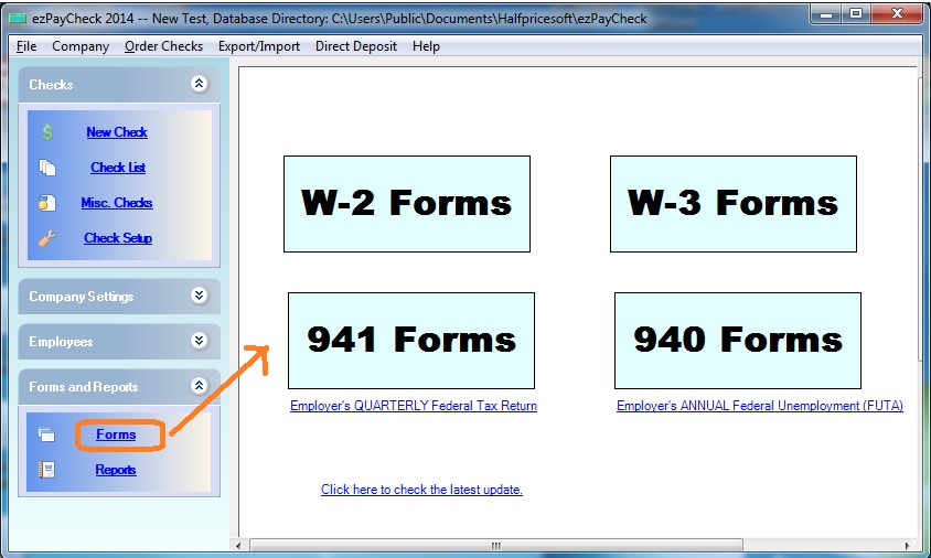 ezPaycheck tax forms guide