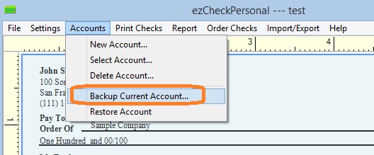 duplicate current account