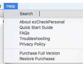 help menu
