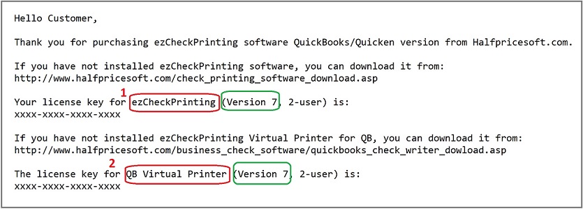 ezCheckPrinting license version