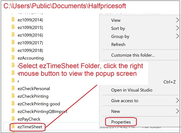 view database properties