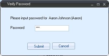 Time track employee input password