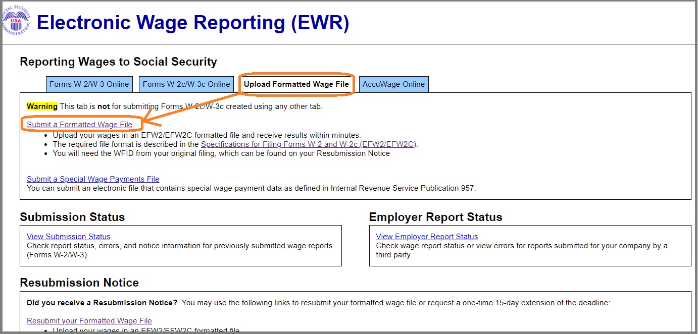 ssa site submit