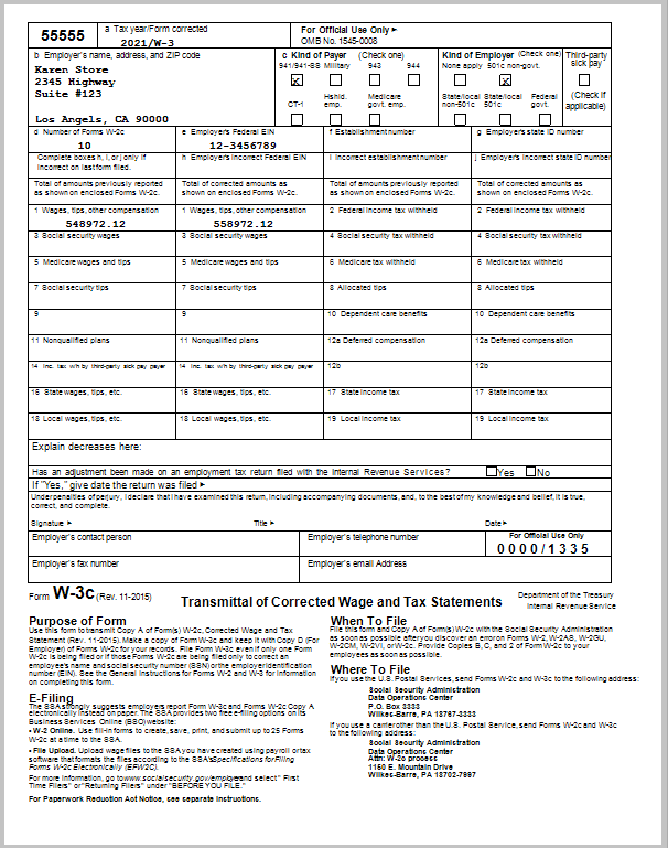 W3C form