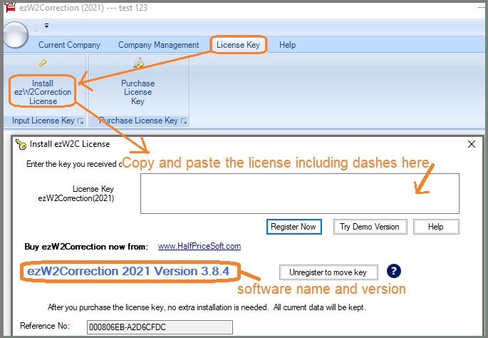 ezW2Correction input license